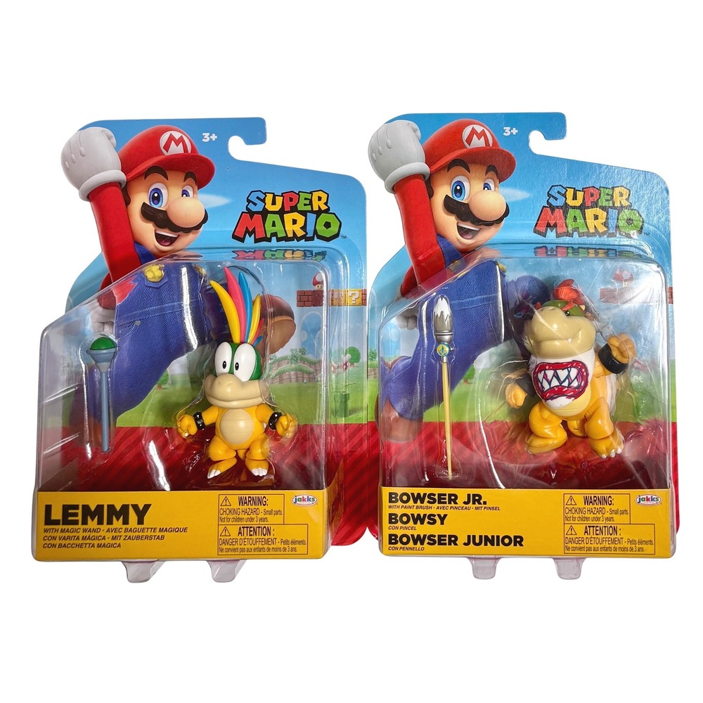 LEMMY & BOWSER JR.‎ Super Mario Jakks Pacific 4" Figures